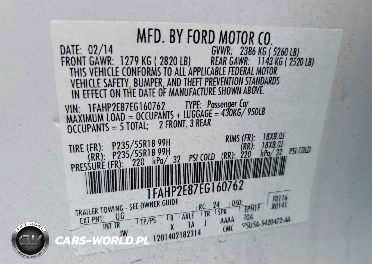 2014 Ford Taurus Sel VIN:1FAHP2E87EG160762 - 12