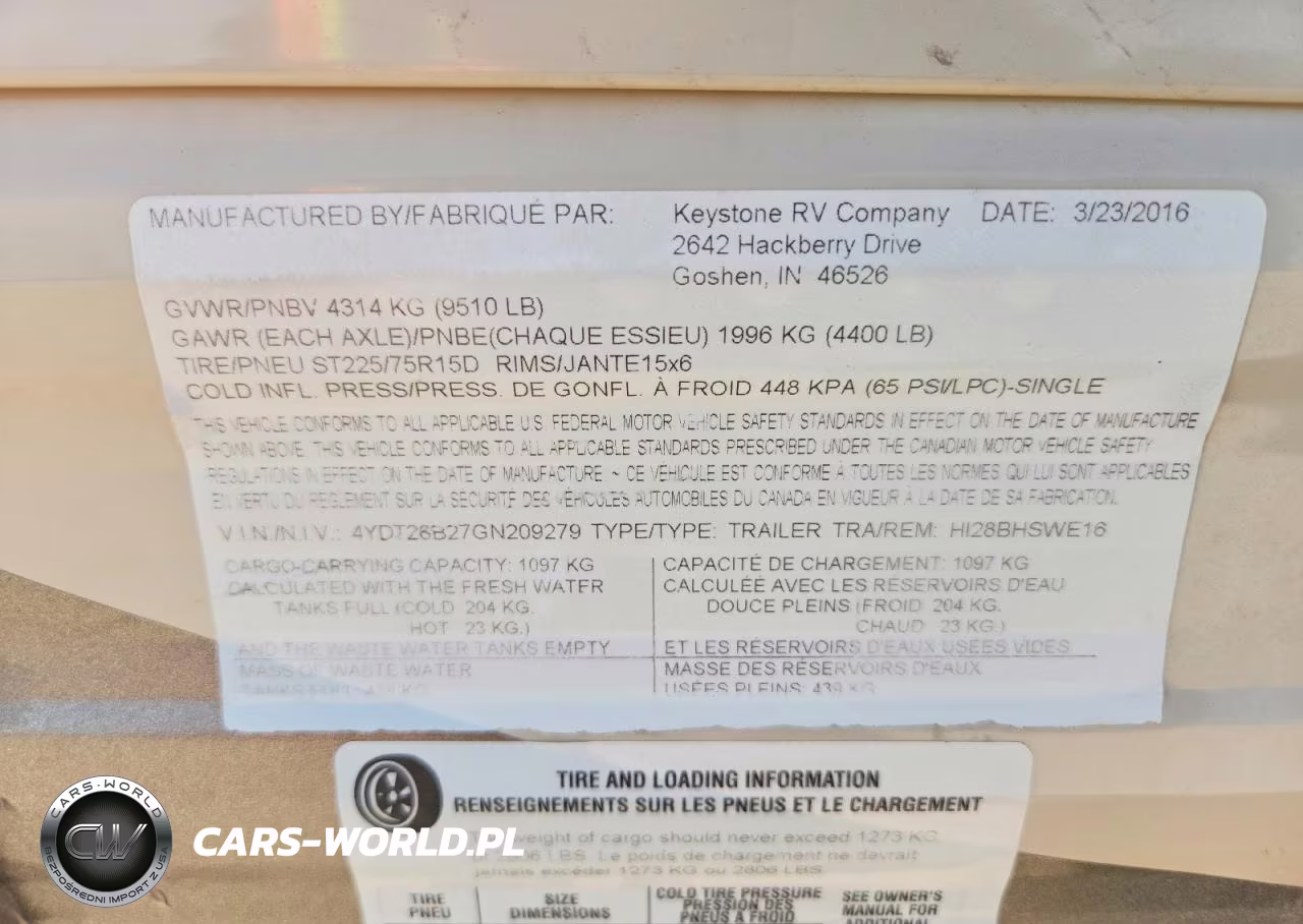 2016 Keystone Hideout Camper VIN:4YDT28B27GN209279 - 10
