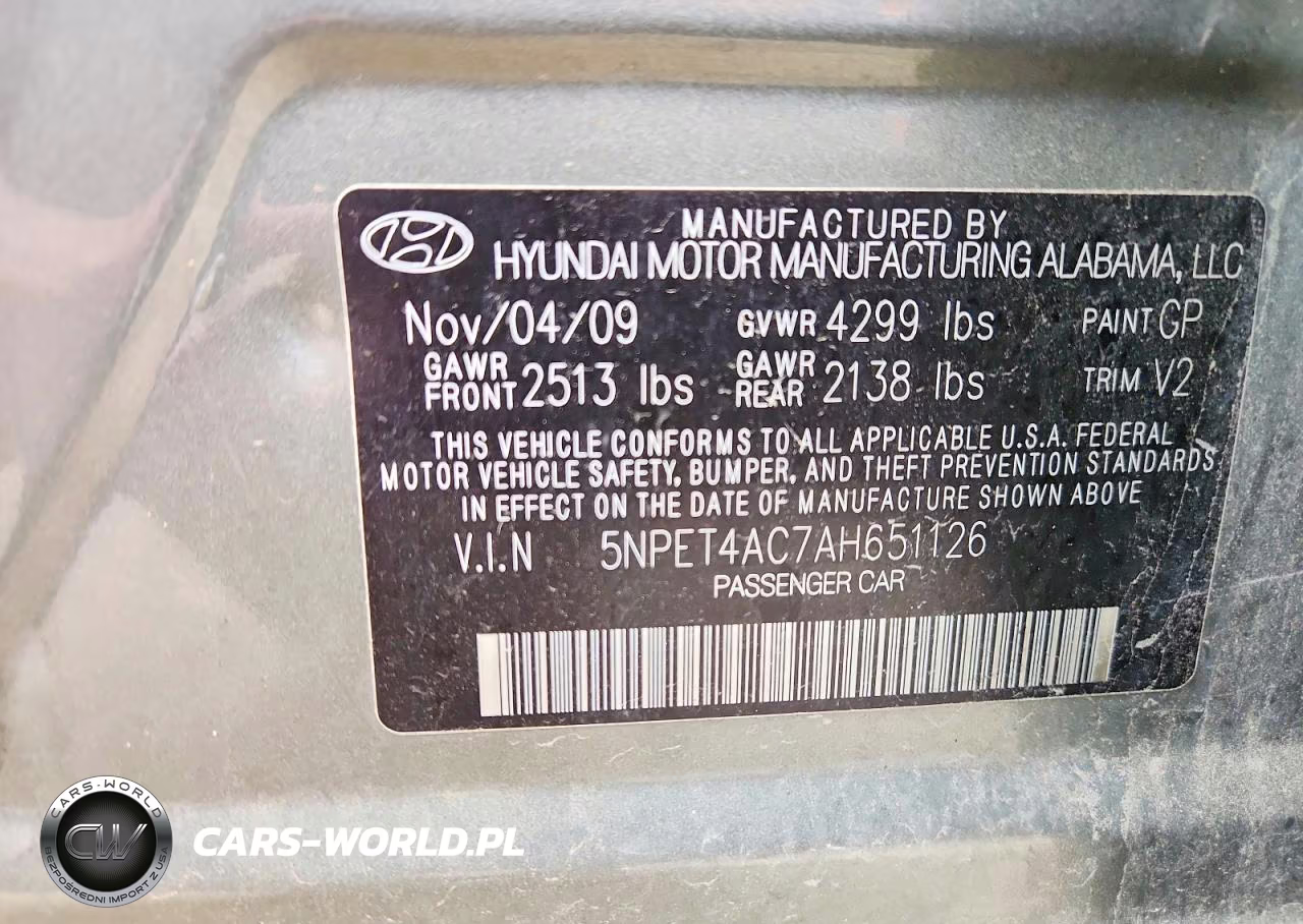 2010 Hyundai Sonata Gls VIN:5NPET4AC7AH651126 - 12