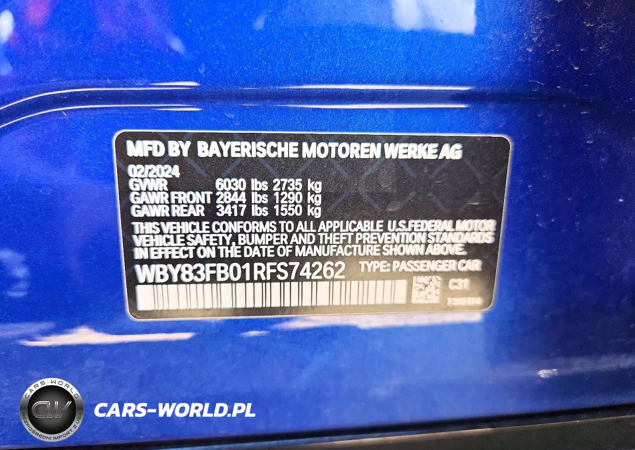 2024 BMW I4 xDrive 40 VIN:WBY83FB01RFS74262 - 12