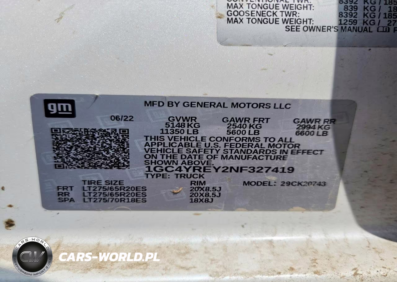 2022 Chevrolet Silverado K2500 High Country VIN:1GC4YREY2NF327419 - 12