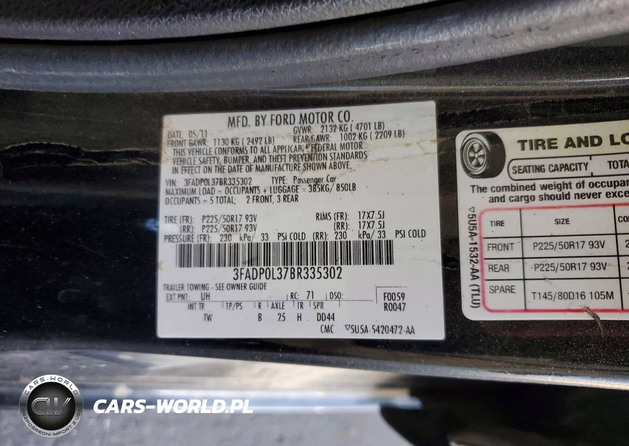 2011 Ford Fusion Hybrid VIN:3FADP0L37BR335302 - 12