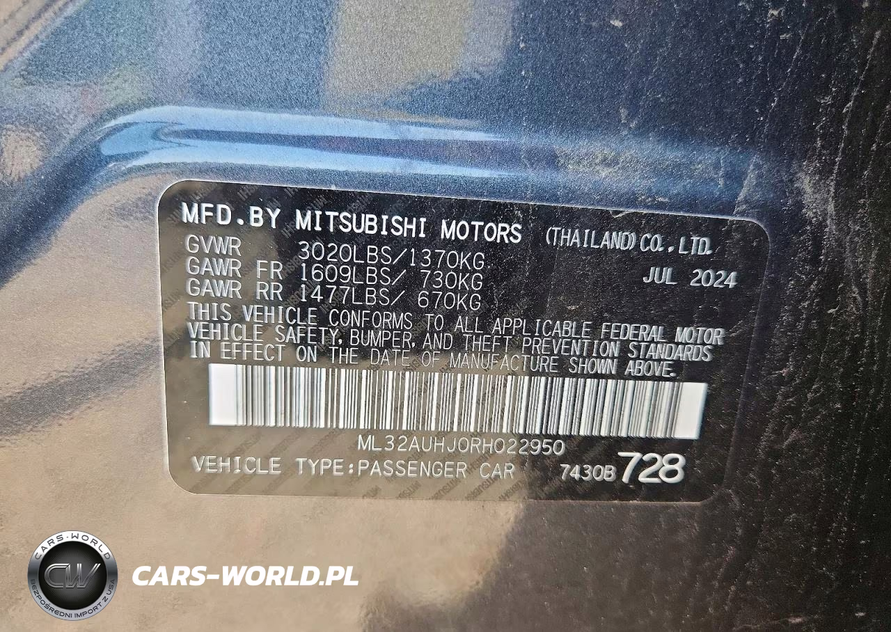 2024 Mitsubishi Mirage Es VIN:ML32AUHJ0RH022950 - 12
