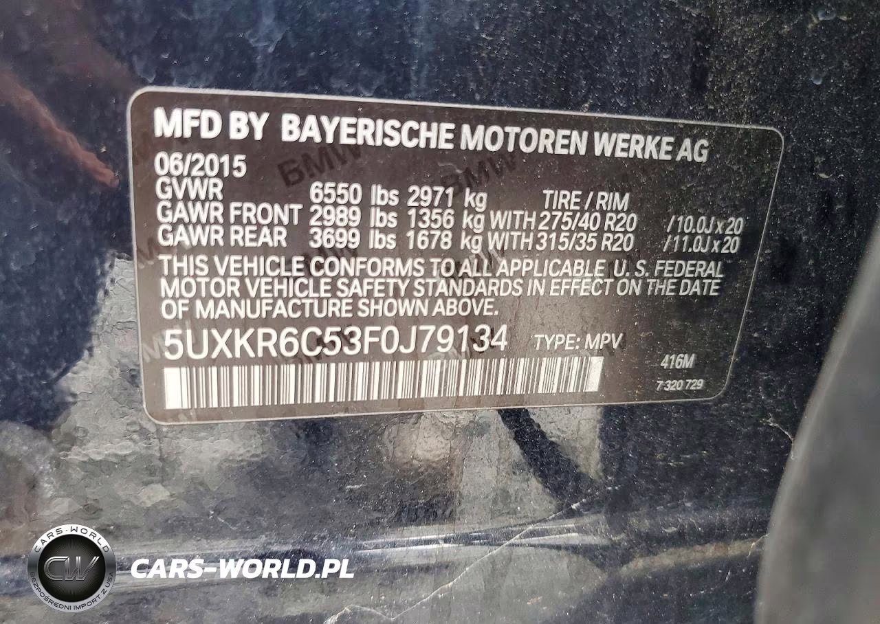 2015 BMW X5 xDrive50I VIN:5UXKR6C53F0J79134 - 12