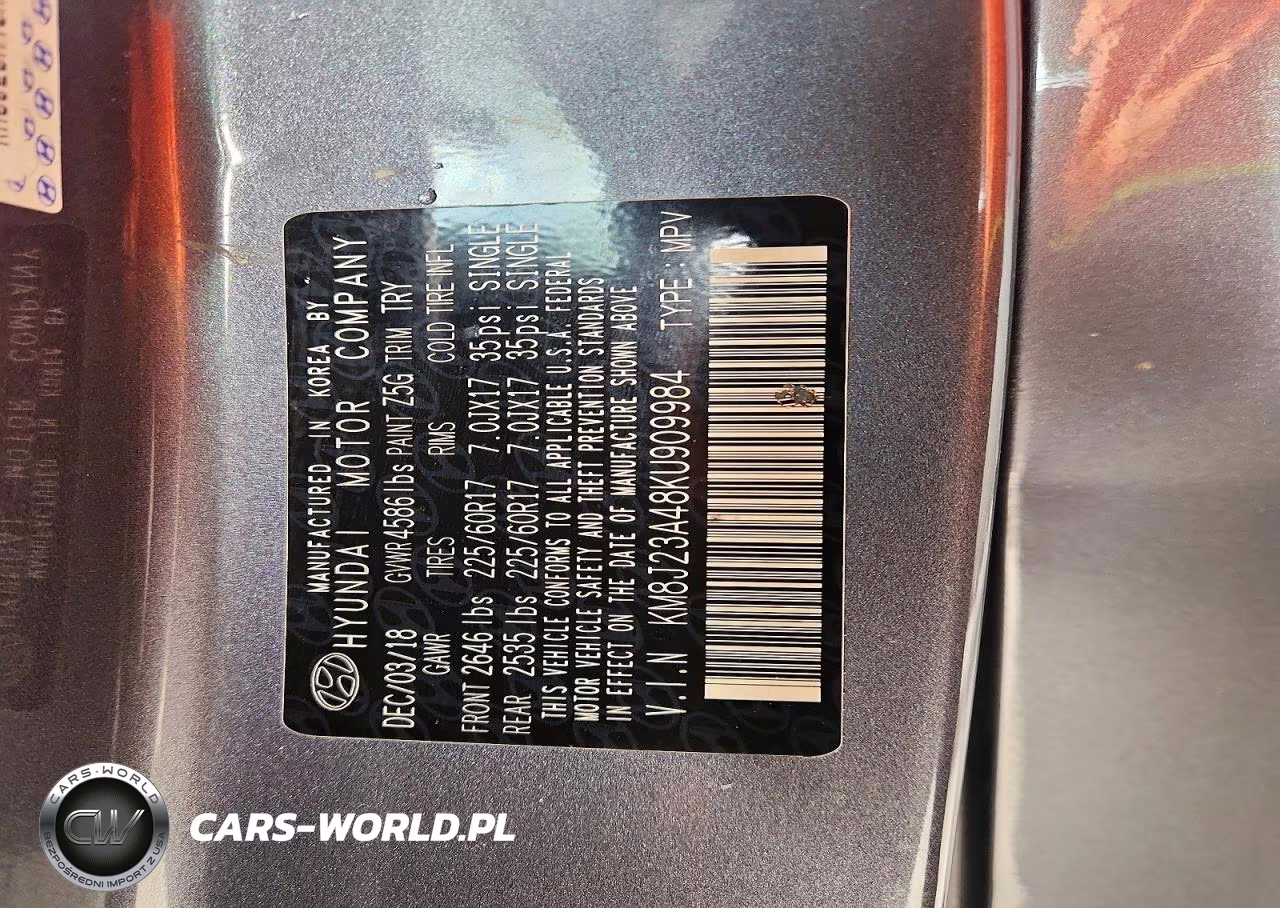 2019 Hyundai Tucson VIN:KM8J23A48KU909984 - 13