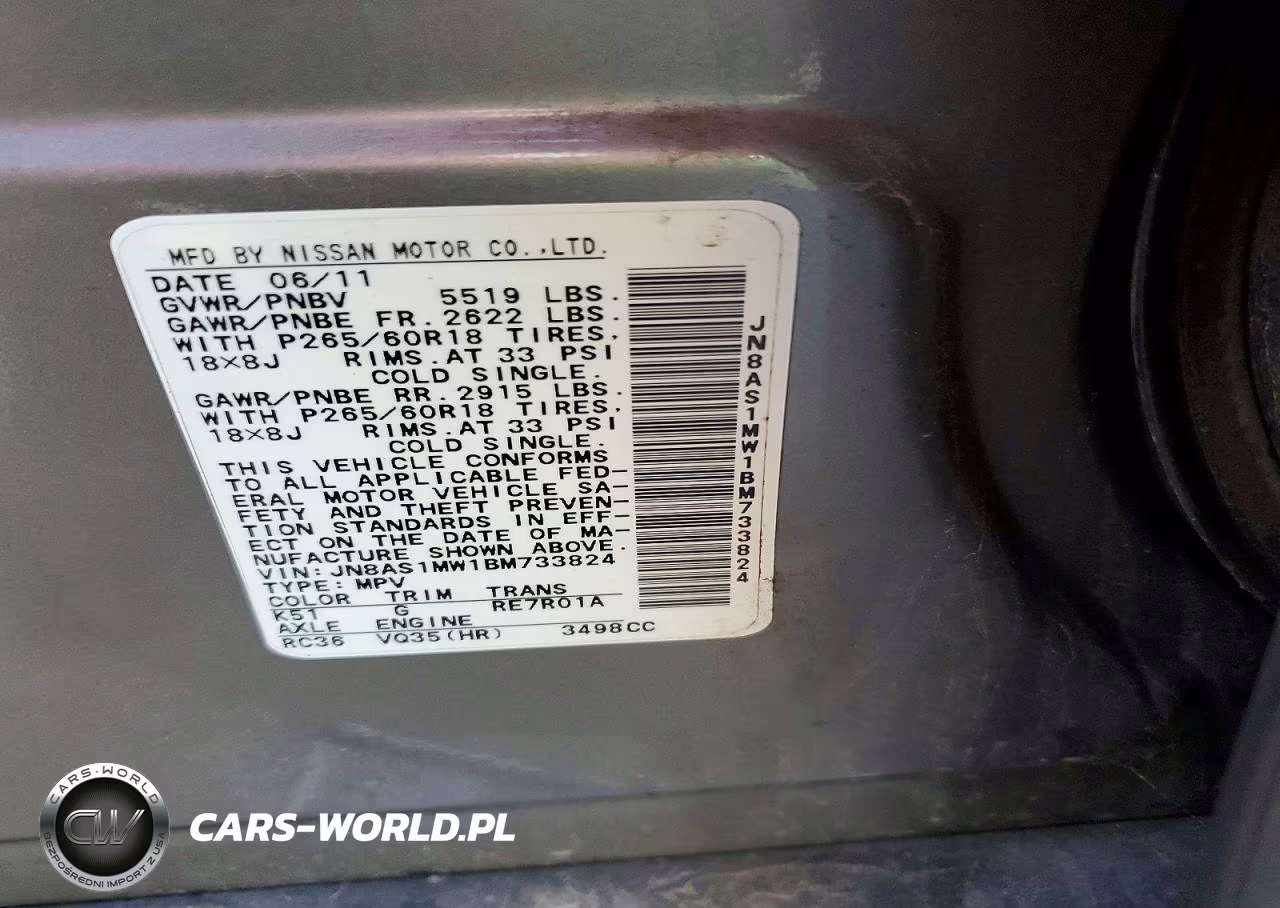 2011 Infiniti Fx35 Base VIN:JN8AS1MW1BM733824 - 13