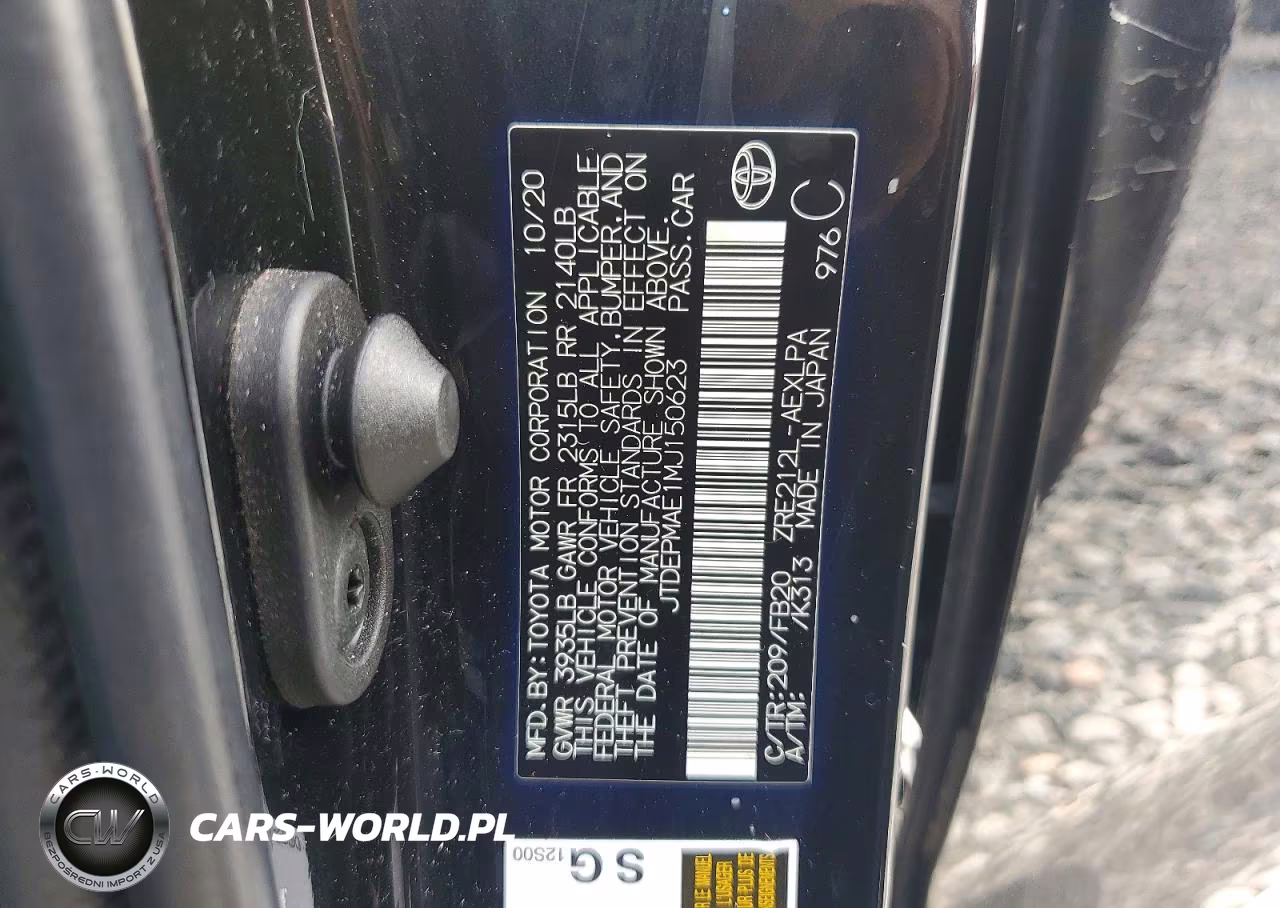 2021 Toyota Corolla Le VIN:JTDEPMAE1MJ150623 - 12