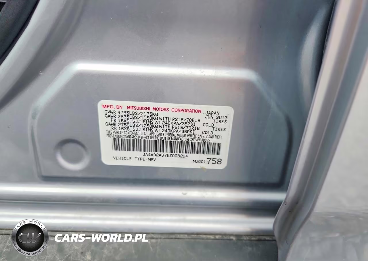 2014 Mitsubishi Outlander Es VIN:JA4AD2A37EZ008204 - 12