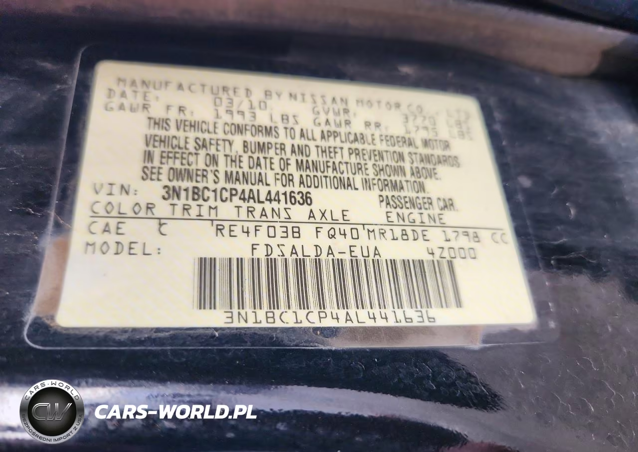 2010 Nissan Versa 1.8 S VIN:3N1BC1CP4AL441636 - 12