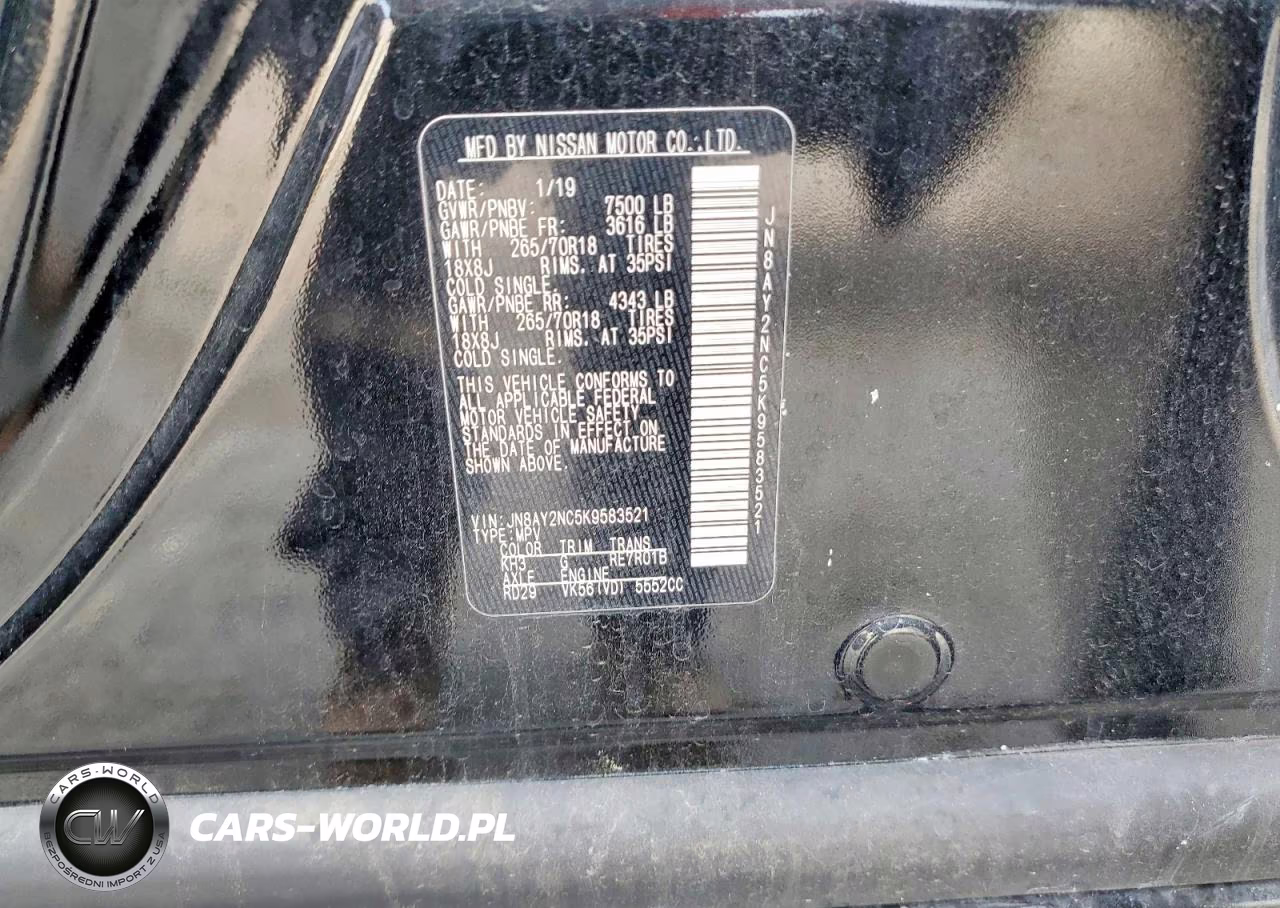 2019 Nissan Armada Sv VIN:JN8AY2NC5K9583521 - 14
