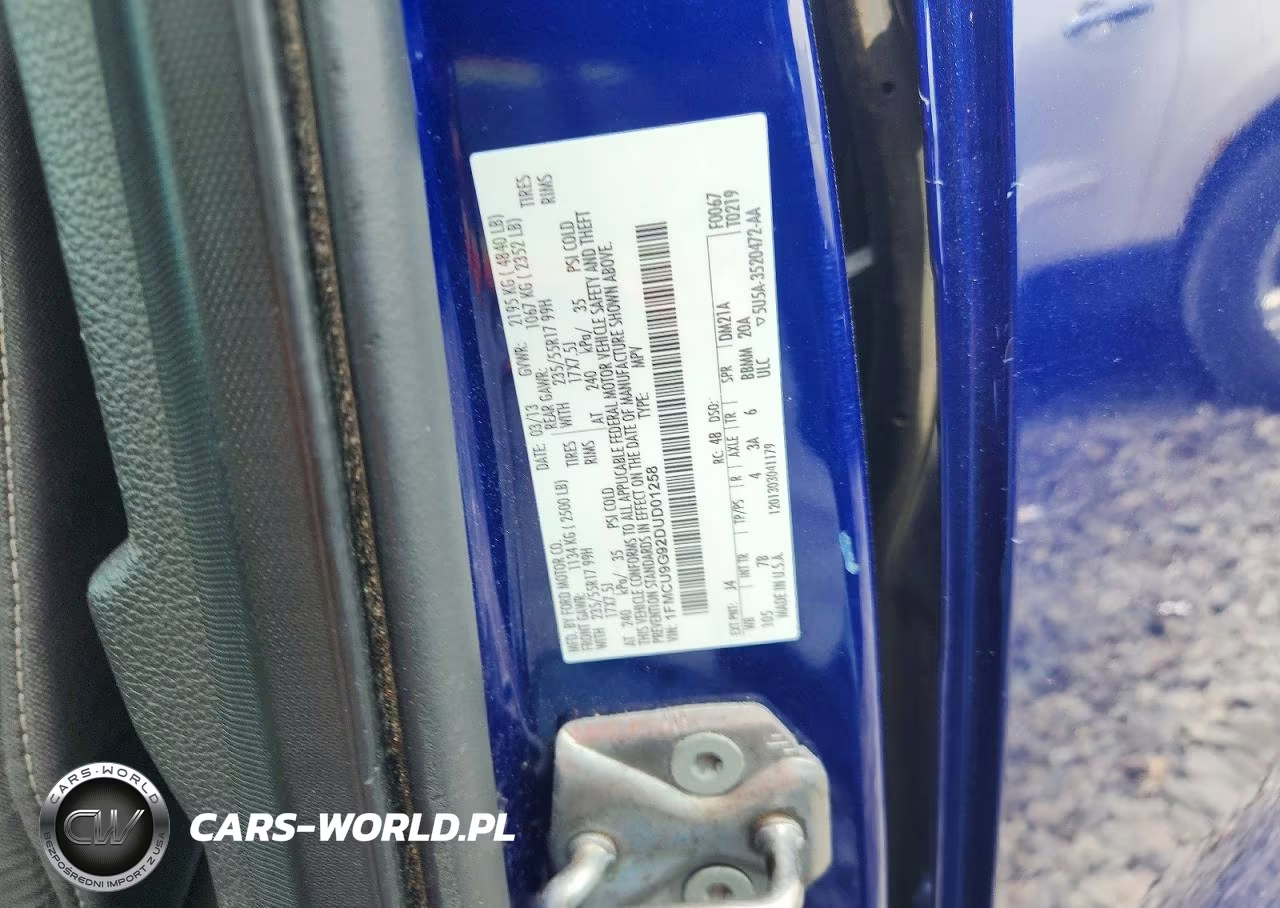 2013 Ford Escape Se VIN:1FMCU9G92DUD01258 - 12