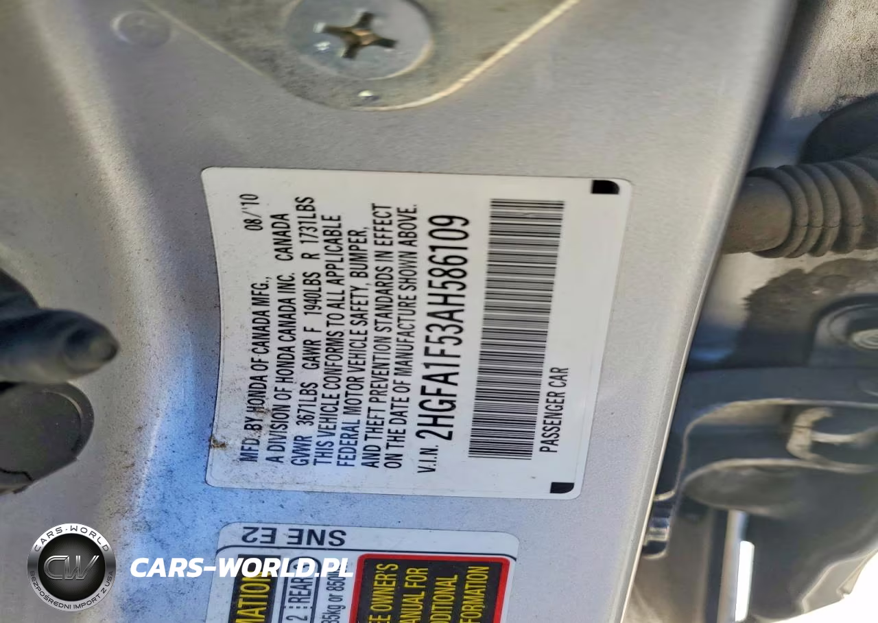 2010 Honda Civic Lx VIN:2HGFA1F53AH586109 - 12
