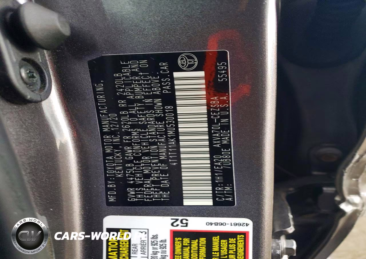 2021 Toyota Camry Se VIN:4T1T11AK1MU530018 - 12