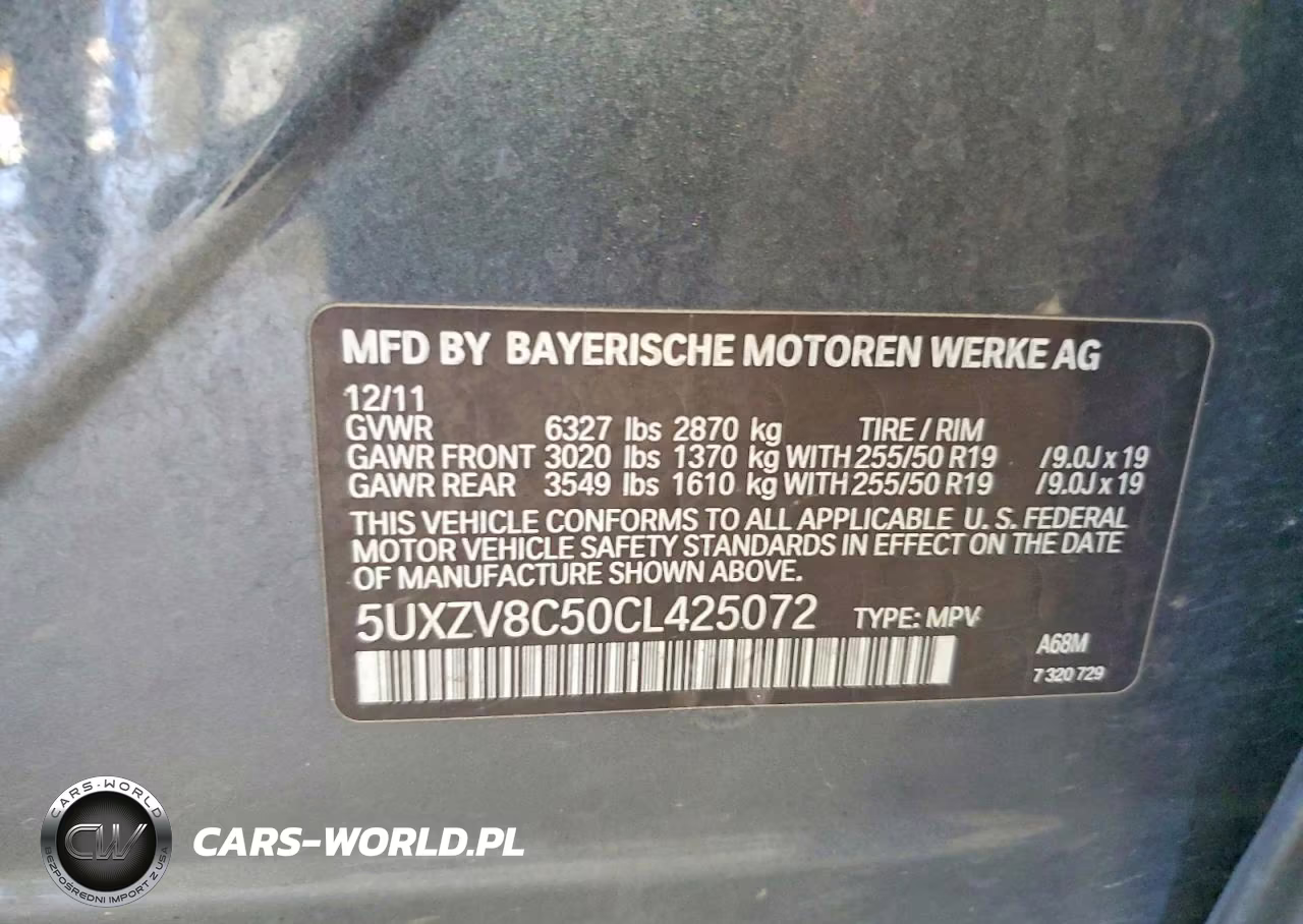 2012 BMW X5 xDrive50I VIN:5UXZV8C50CL425072 - 13