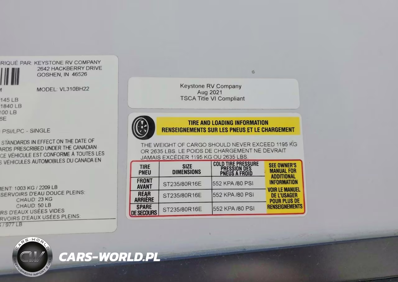 2022 Keystone Volante Camper VIN:4YDFVLR23N6360012 - 9