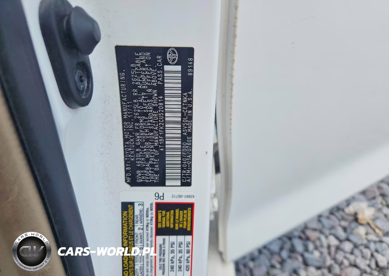 2012 Toyota Camry Le VIN:4T1BF1FK2CU520814 - 12