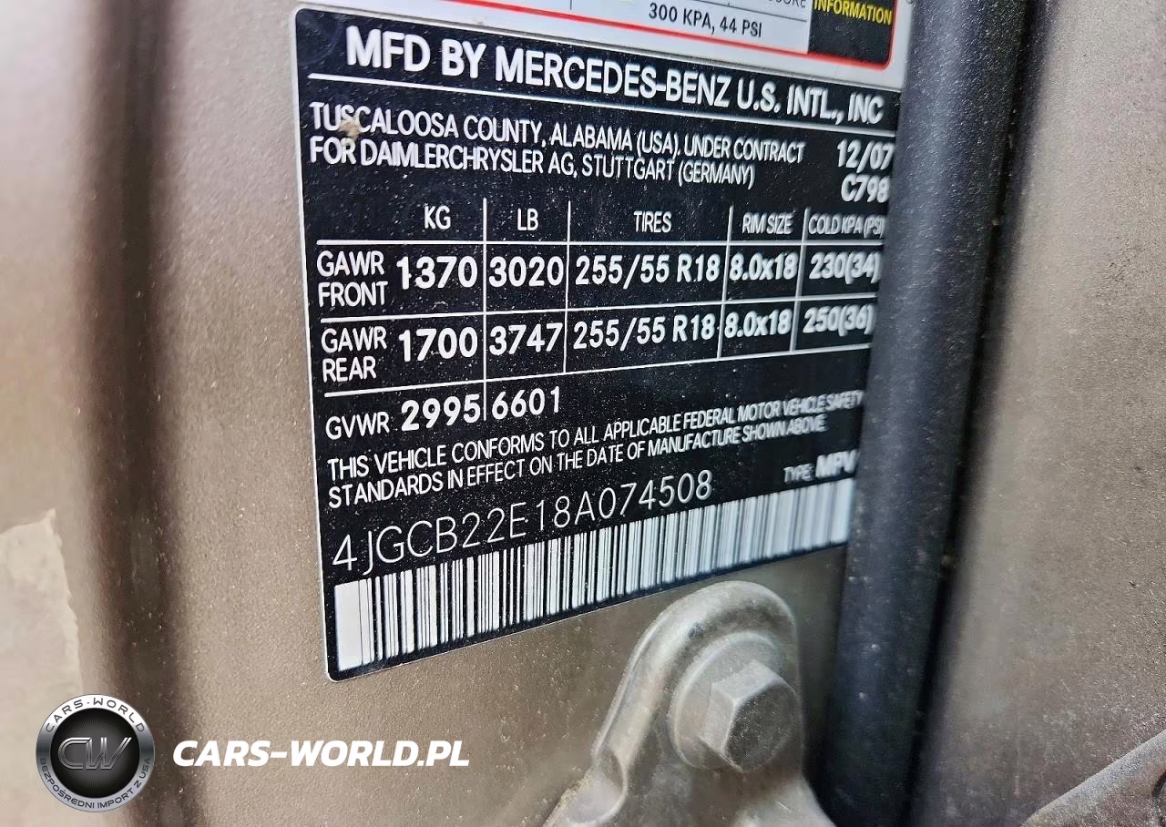 2008 Mercedes-Benz R 320 Cdi VIN:4JGCB22E18A074508 - 13