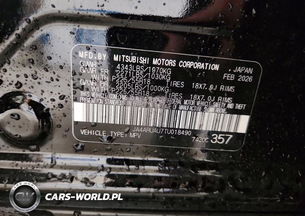 2026 Mitsubishi Outlander Sport S-Se VIN:JA4ARUAU7TU018490 - 13