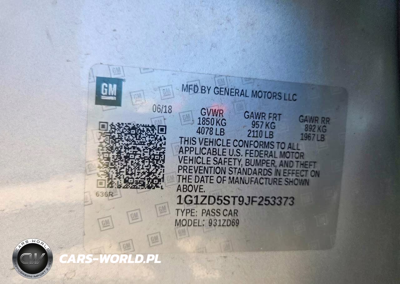 2018 Chevrolet Malibu Lt VIN:1G1ZD5ST9JF253373 - 12