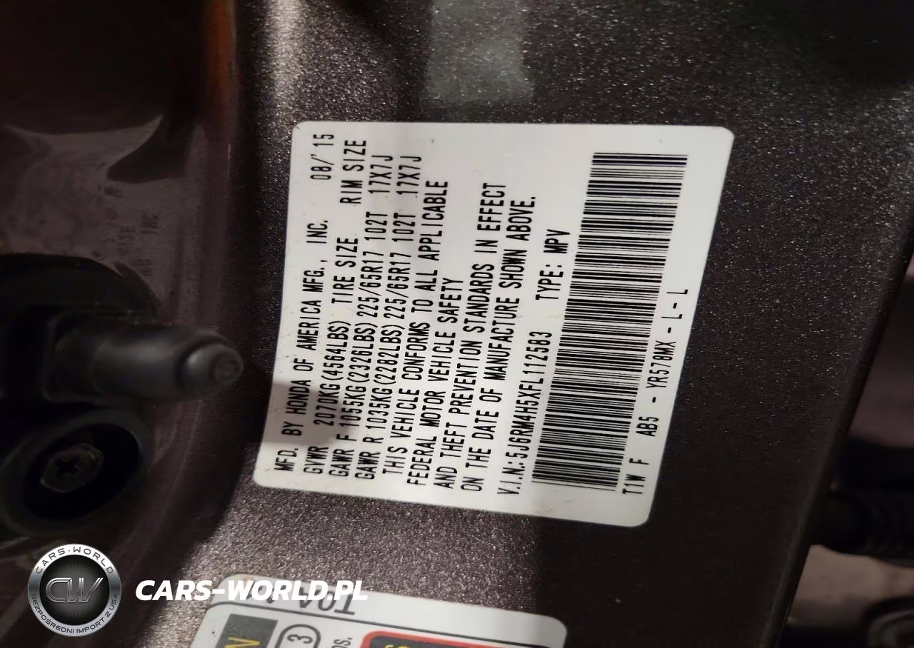 2015 Honda Cr-V Ex VIN:5J6RM4H5XFL112583 - 14