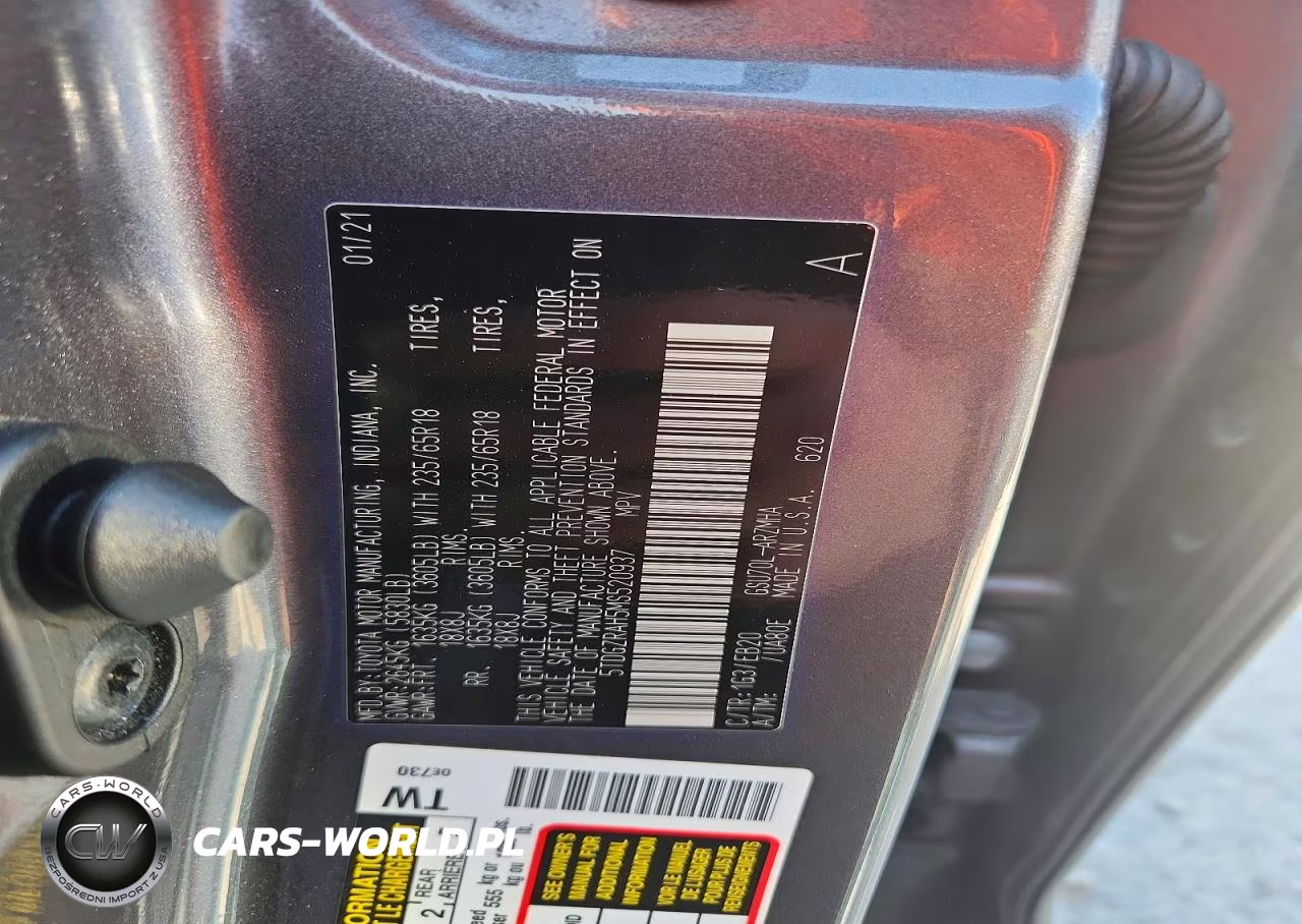 2021 Toyota Highlander Xle VIN:5TDGZRAH5MS520937 - 13