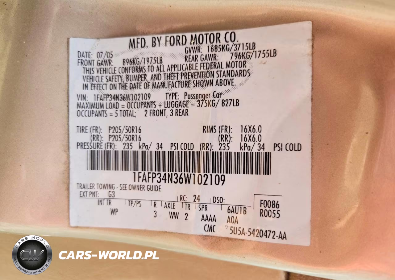 2006 Ford Focus Zx4 VIN:1FAFP34N36W102109 - 13