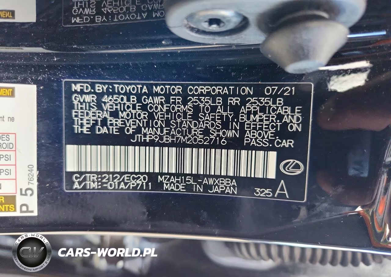 2021 Lexus Ux 250H VIN:JTHP9JBH7M2052716 - 14