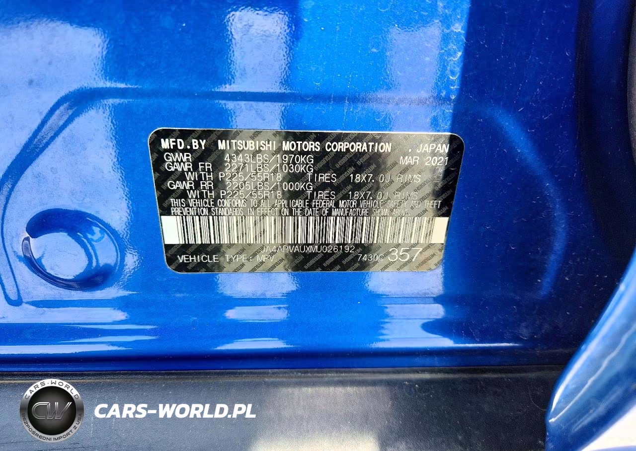 2021 Mitsubishi Outlander Sport Se VIN:JA4APVAUXMU026192 - 12