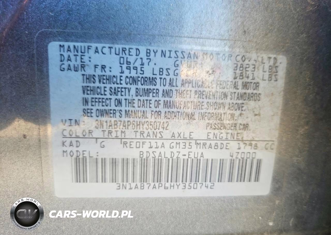 2017 Nissan Sentra Sv VIN:3N1AB7AP6HY350742 - 12