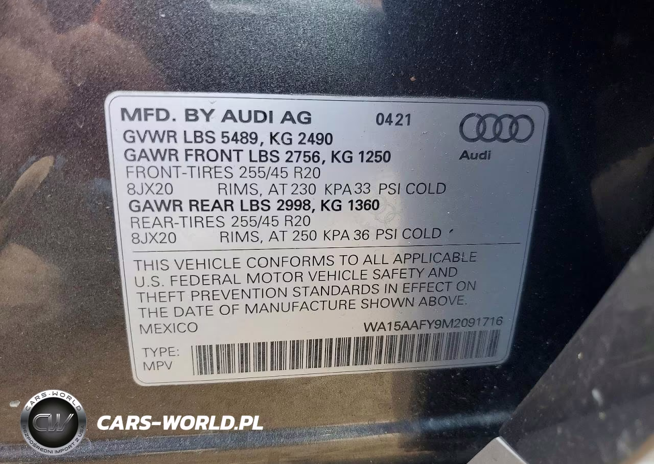 2021 Audi Q5 Sportback Premium Plus VIN:WA15AAFY9M2091716 - 14