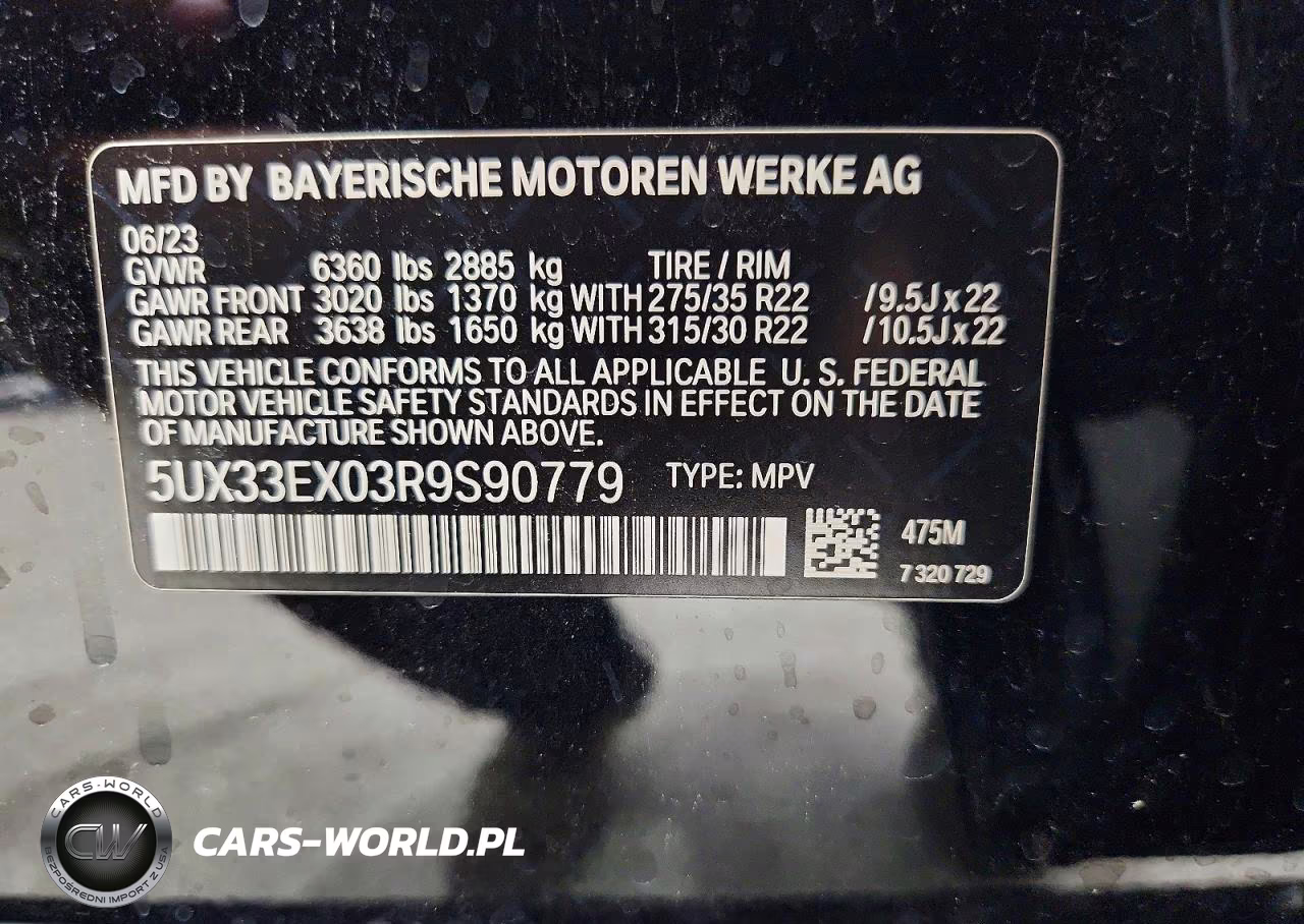 2024 BMW X6 xDrive40I VIN:5UX33EX03R9S90779 - 13