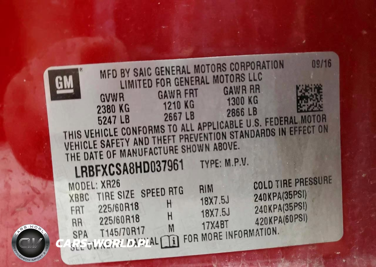 2017 Buick Envision Preferred VIN:LRBFXCSA8HD037961 - 13