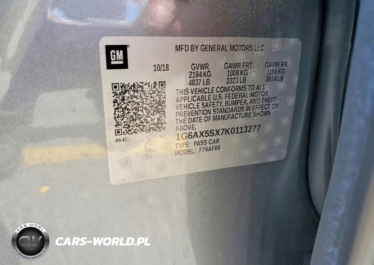 2019 Cadillac Cts Luxury VIN:1G6AX5SX7K0113277 - 12