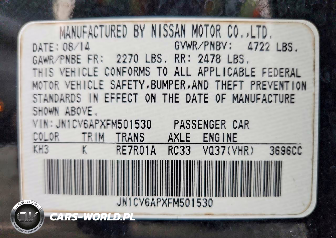 2015 Infiniti Q40 Base VIN:JN1CV6APXFM501530 - 12
