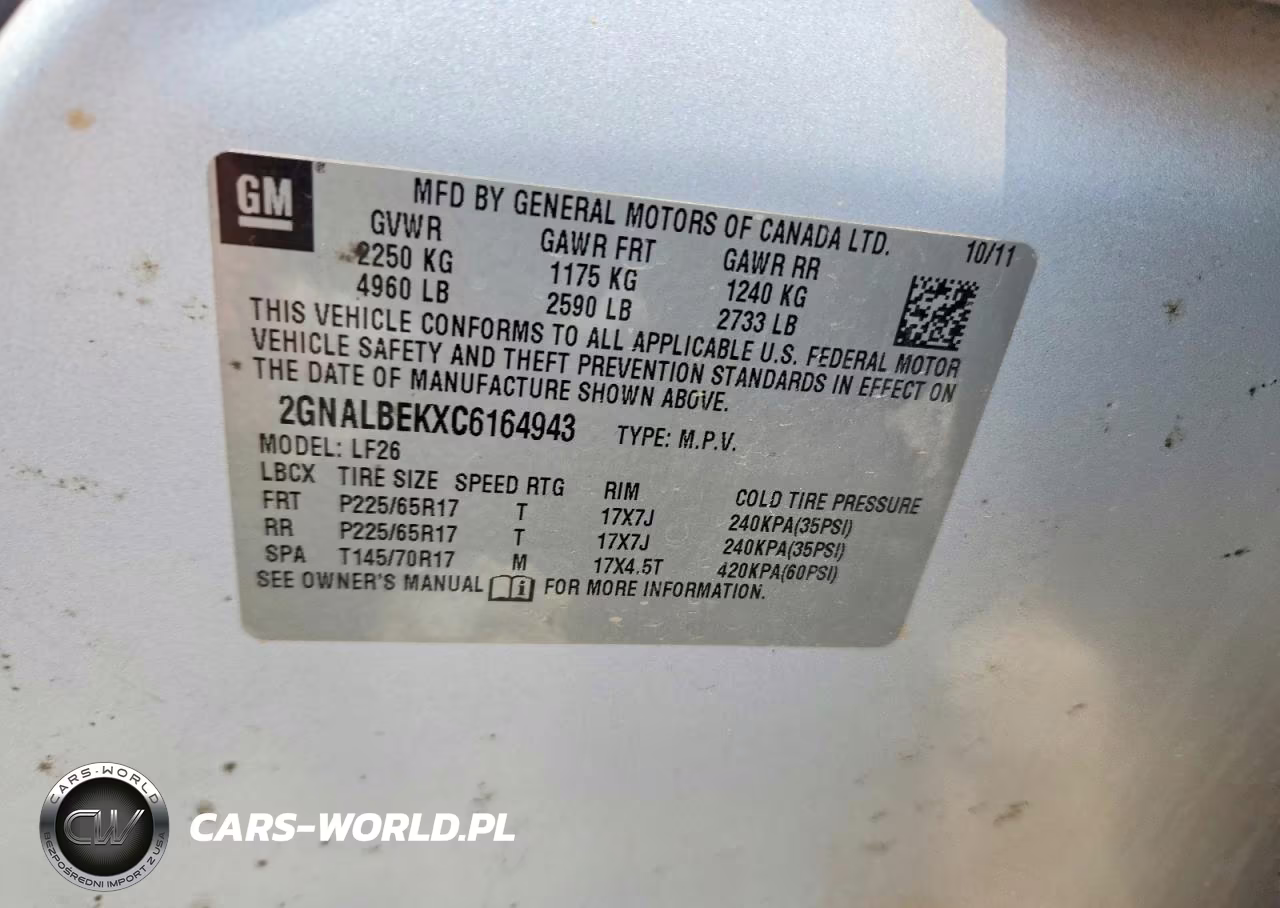 2012 Chevrolet Equinox Ls VIN:2GNALBEKXC6164943 - 13