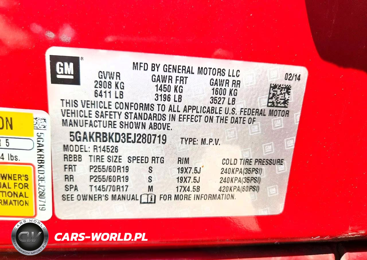2014 Buick Enclave VIN:5GAKRBKD3EJ280719 - 13