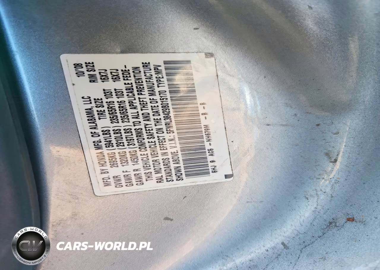 2009 Honda Odyssey Ex VIN:5FNRL38429B015170 - 12