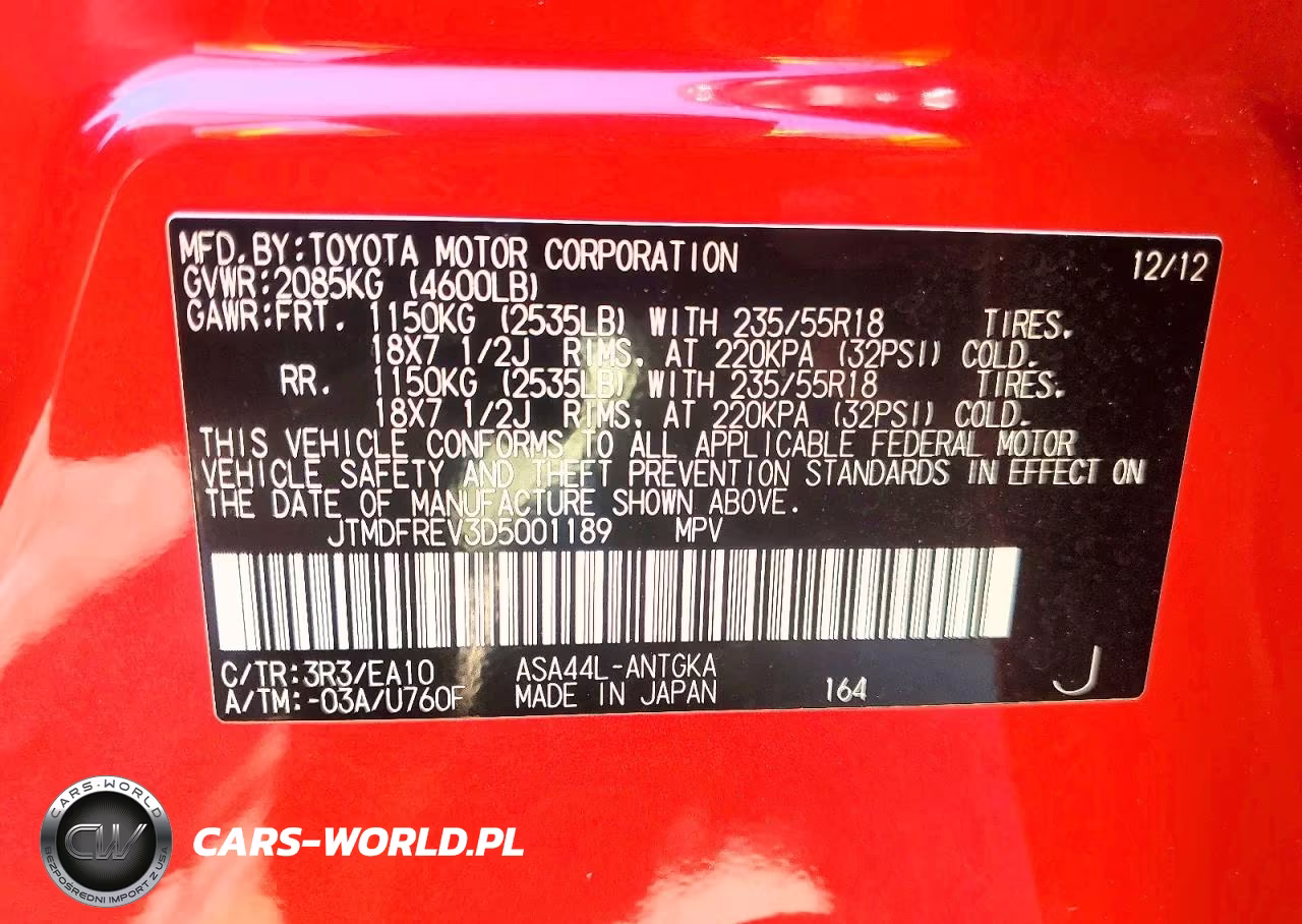 2013 Toyota Rav4 Limited VIN:JTMDFREV3D5001189 - 13