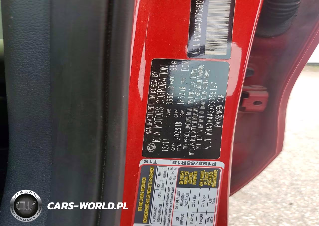 2012 Kia Rio Lx VIN:KNADM4A3XC6056127 - 12