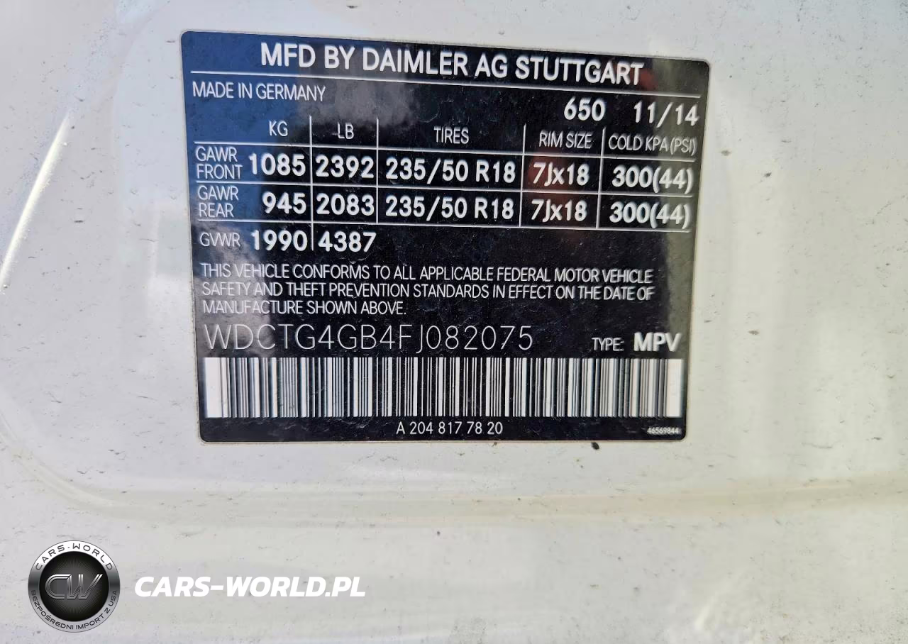 2015 Mercedes-Benz Gla 250 4Matic VIN:WDCTG4GB4FJ082075 - 13