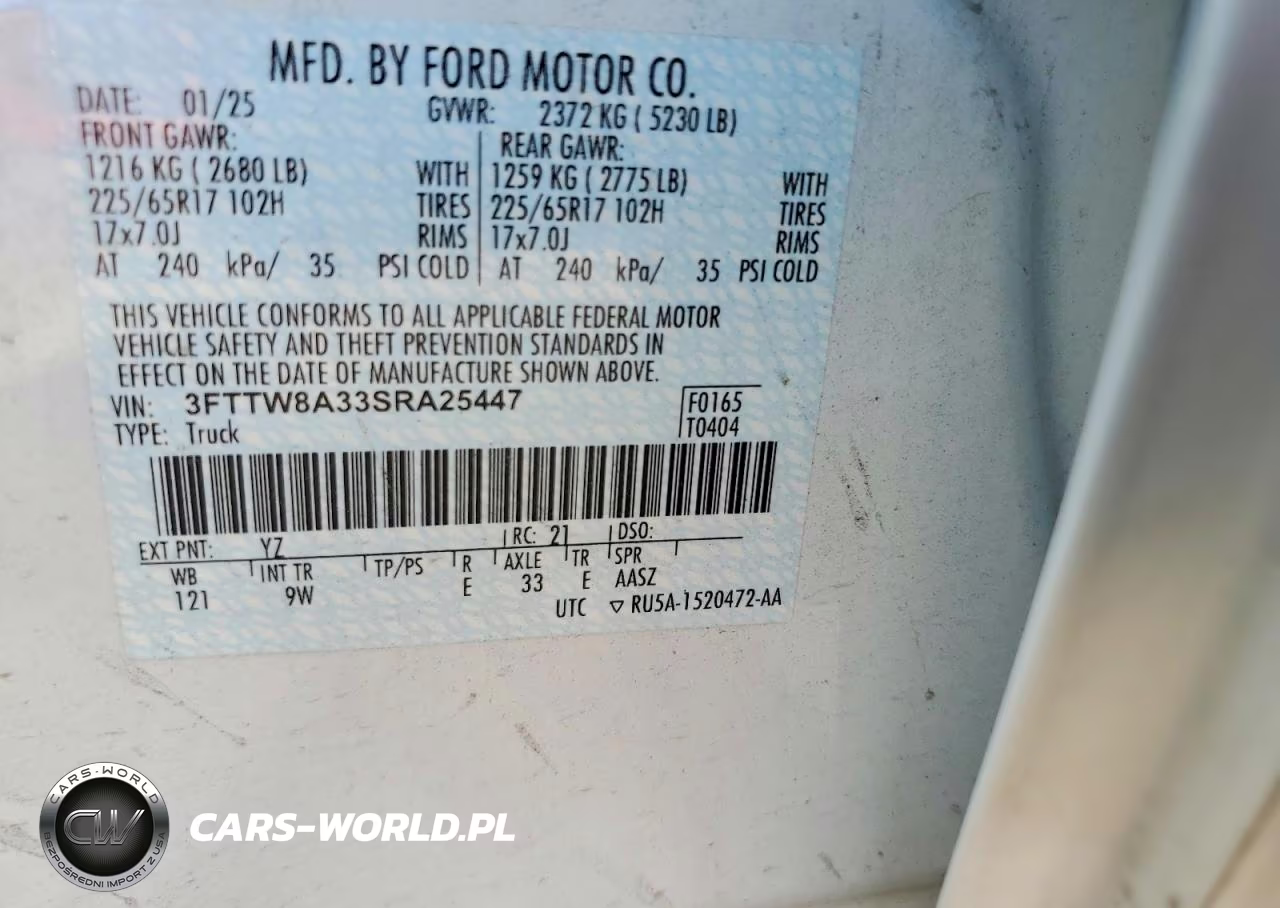 2025 Ford Maverick Xl VIN:3FTTW8A33SRA25447 - 12