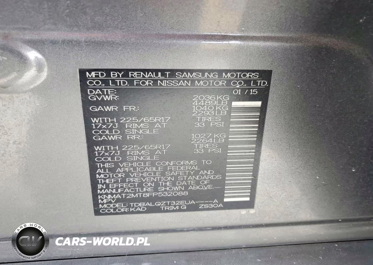 2015 Nissan Rogue Sv VIN:KNMAT2MT8FP532088 - 12