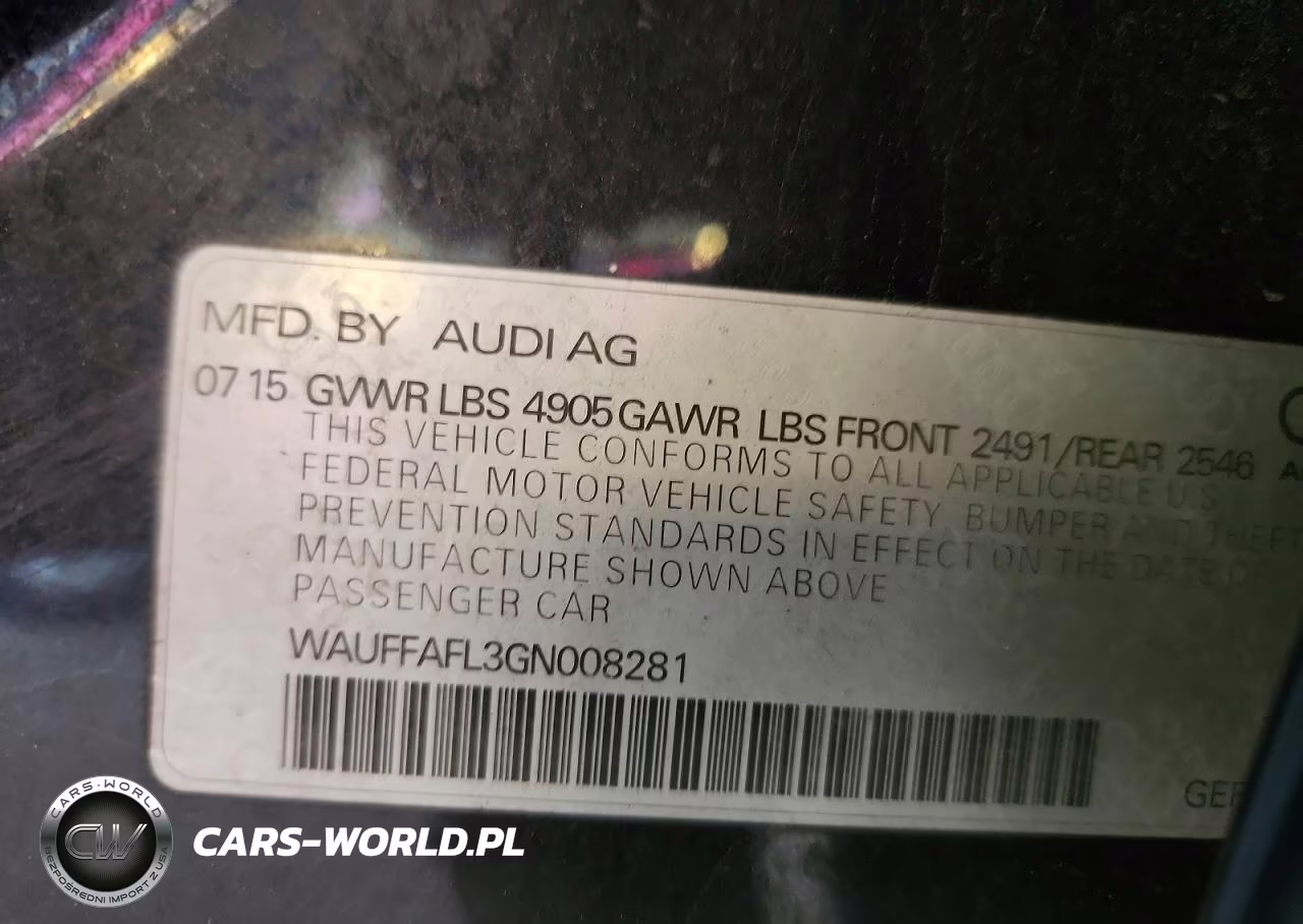 2016 Audi A4 Premium Plus S-Line VIN:WAUFFAFL3GN008281 - 12