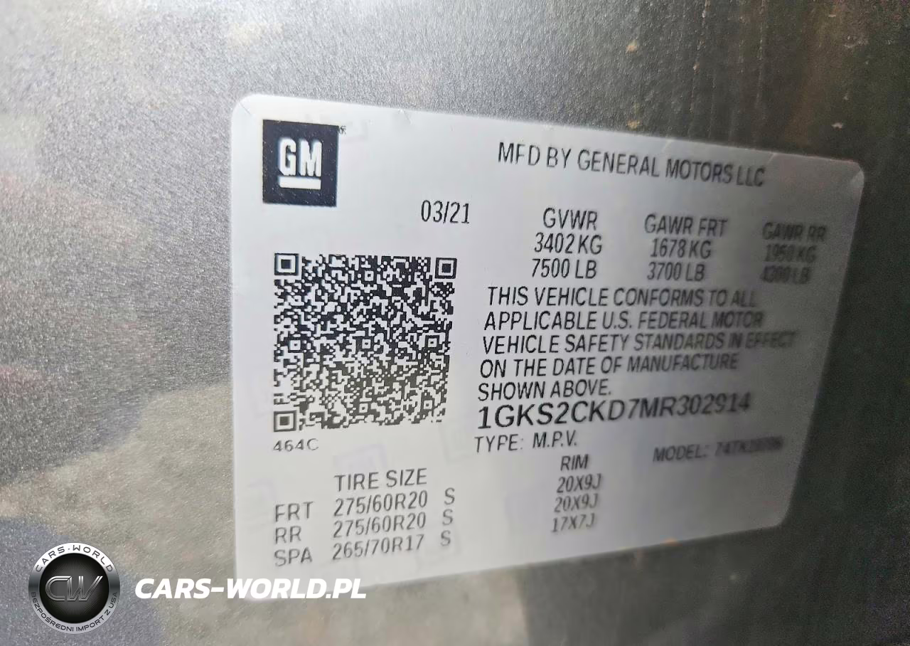 2021 GMC Yukon At4 VIN:1GKS2CKD7MR302914 - 13