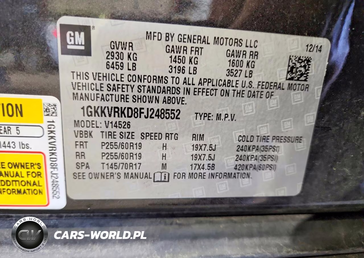 2015 GMC Acadia Slt-1 VIN:1GKKVRKD8FJ248552 - 13