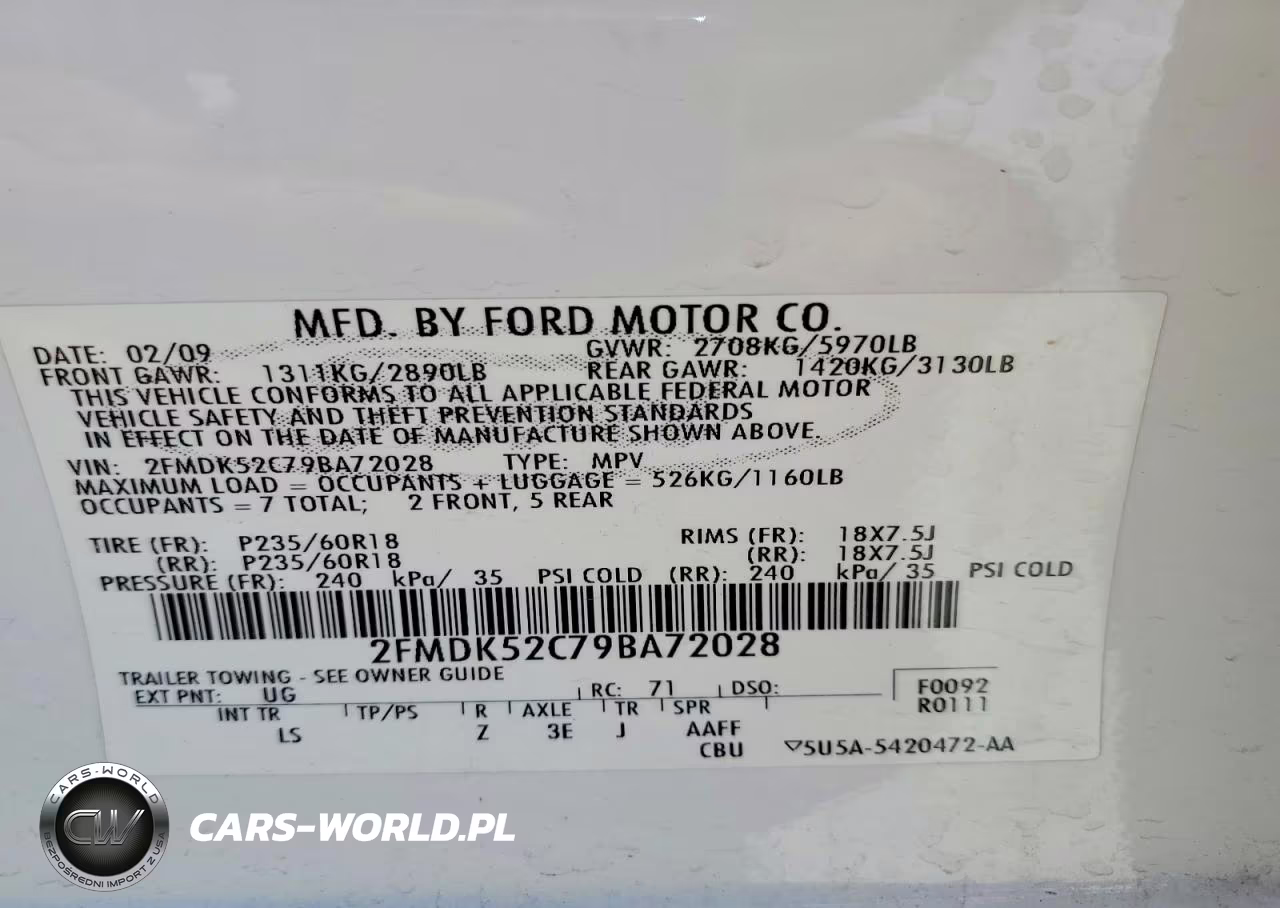 2009 Ford Flex Sel VIN:2FMDK52C79BA72028 - 13