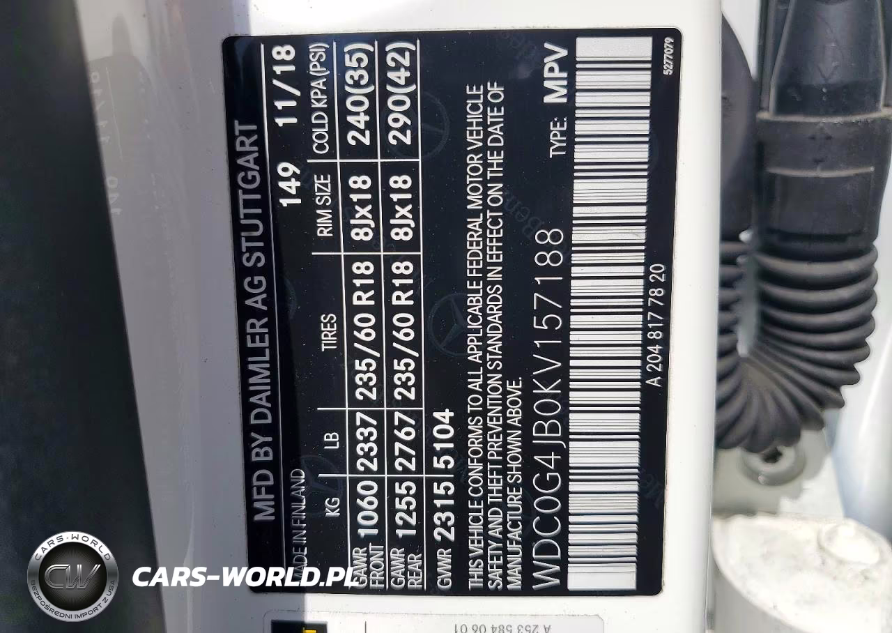 2019 Mercedes-Benz Glc 300 VIN:WDC0G4JB0KV157188 - 13