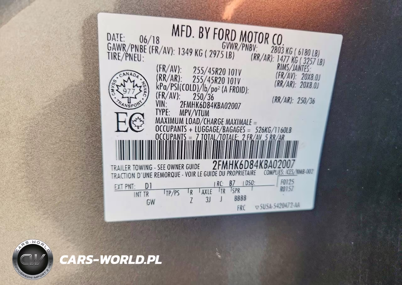 2019 Ford Flex Limited VIN:2FMHK6D84KBA02007 - 12