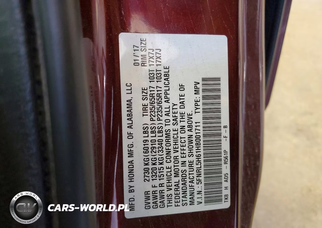 2017 Honda Odyssey Exl VIN:5FNRL5H61HB001711 - 13
