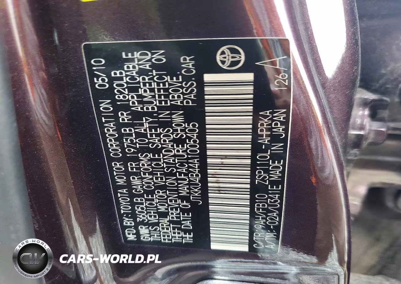 2010 Scion Xd Base VIN:JTKKU4B44A1005405 - 12